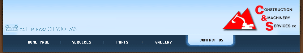 C & S Construction Machinery Services "cc", Excavator Machine Hire, Excavator Parts and Service